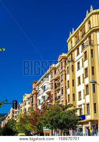 Buildings in the old town of Irun - Spain, Basque Country
