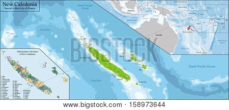New Caledonia is a special collectivity of France located in the southwest Pacific Ocean.