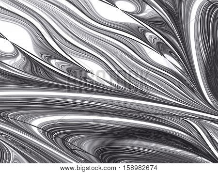 Fractal marble texture - abstract computer-generated image. Digital marbling: chaos lines and curves like stone surface. For texturing, covers, banners.