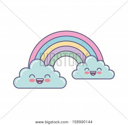cute rainbown fantasy icon vector illustration design