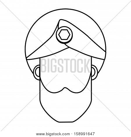 Indian man with turbant icon vector illustration graphic design