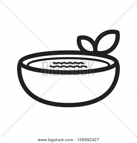 Gazpacho, food, bowl icon vector image. Can also be used for european cuisine. Suitable for mobile apps, web apps and print media.
