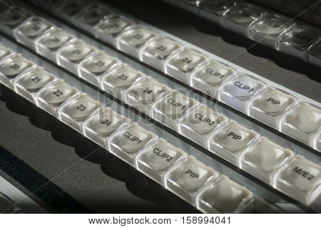Professional Video Production Switcher of Television Broadcast Studio