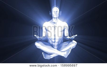 Disco Electronic Music Techno Party Background Art 3D Illustration Render