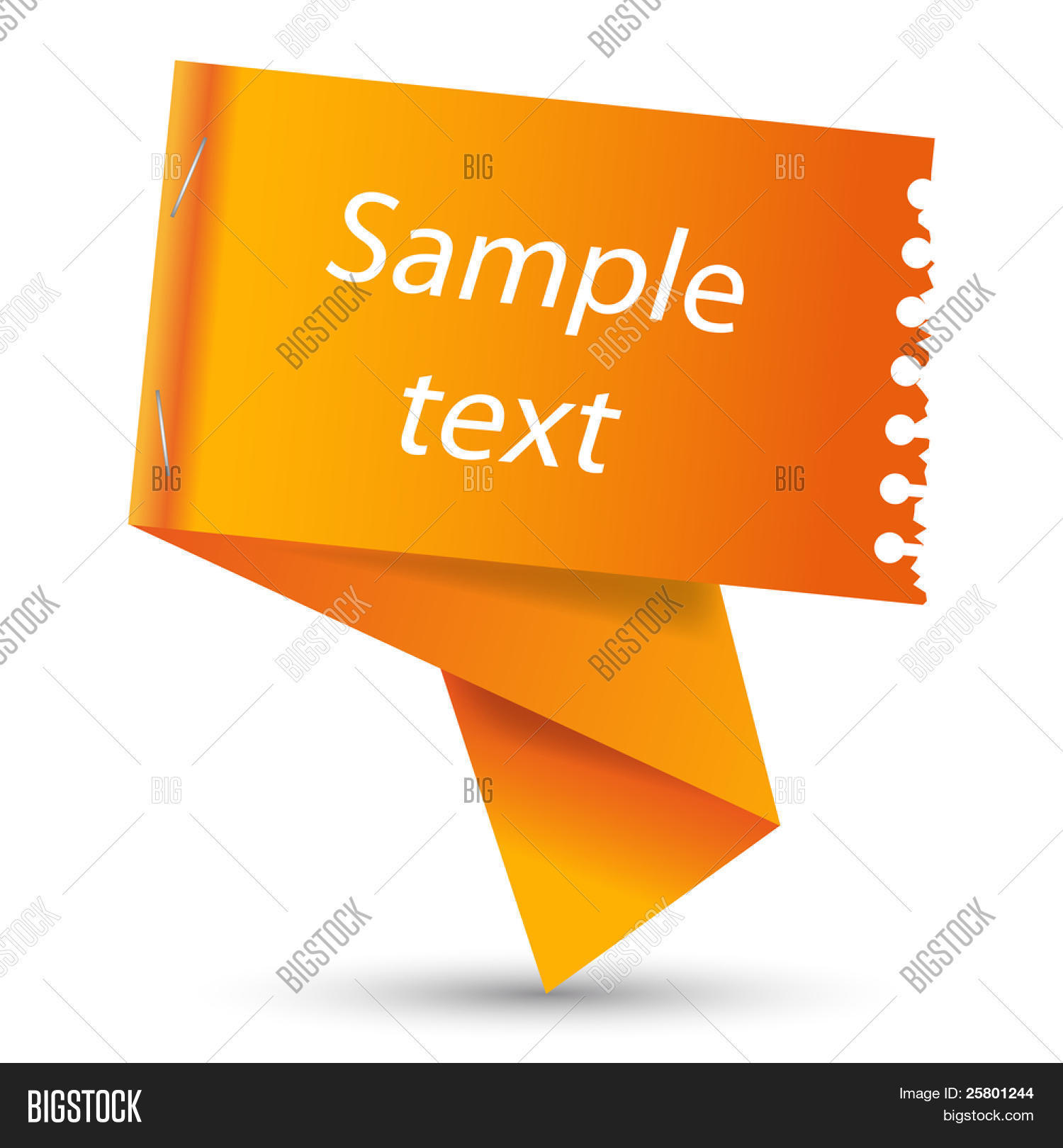 Paper Origami Orange Vector &amp; Photo (Free Trial) | Bigstock