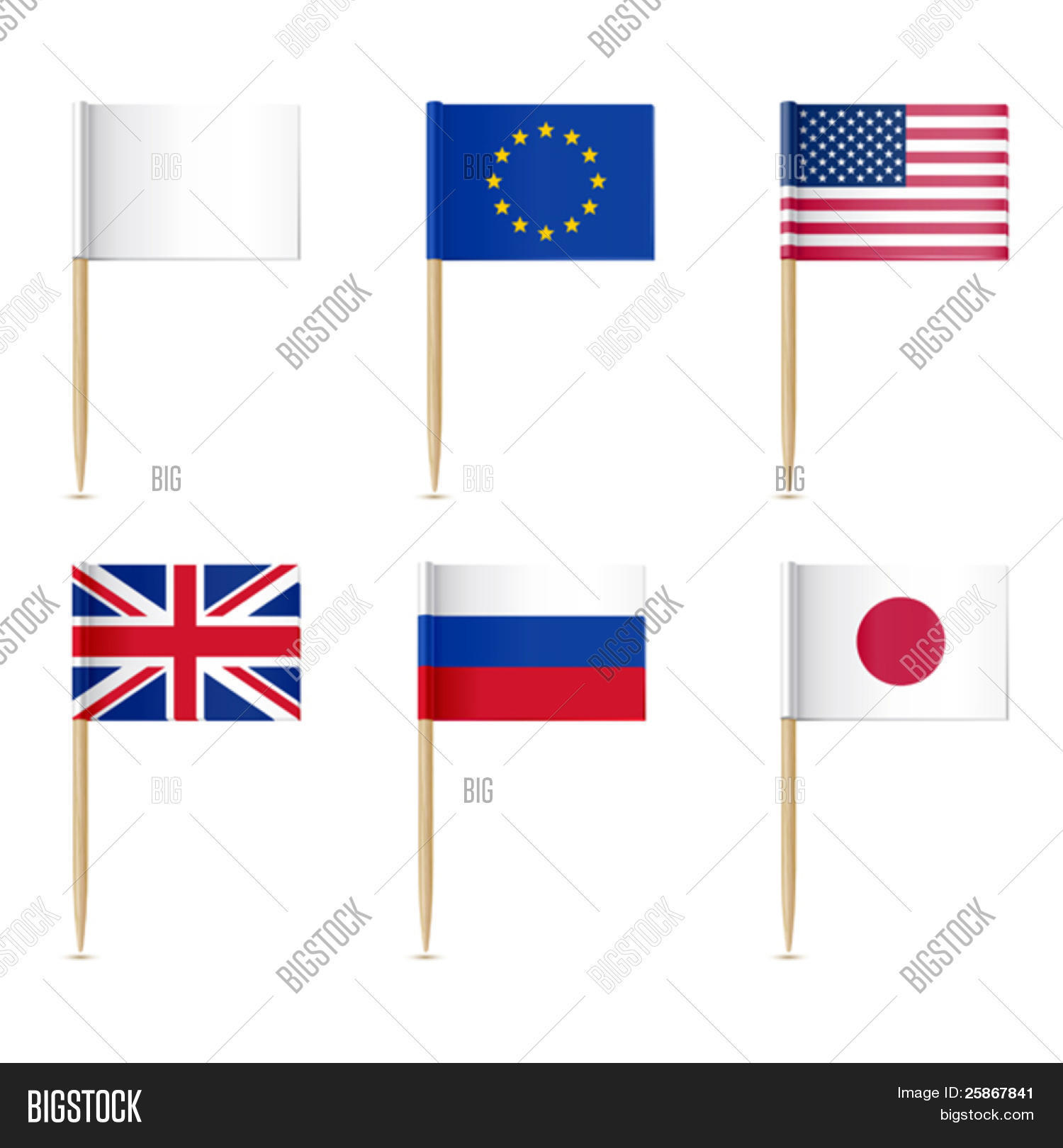 Flags Toothpick. Vector &amp; Photo (Free Trial) | Bigstock