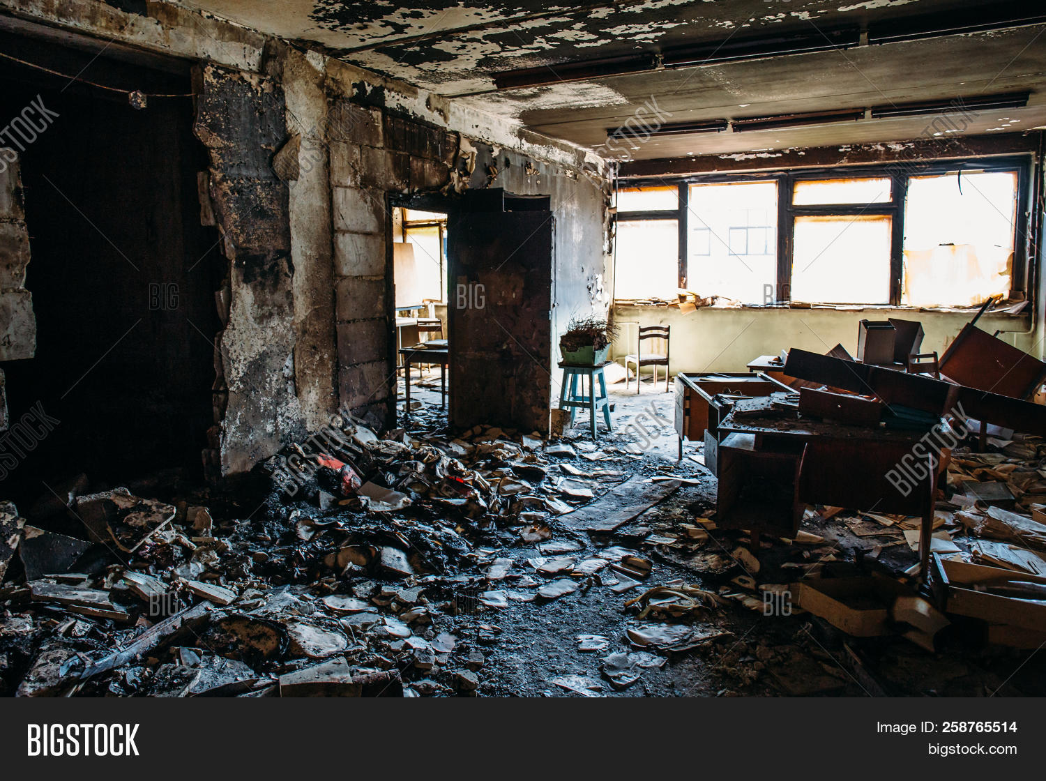 Burnt House Interior. Image & Photo (Free Trial) Bigstock