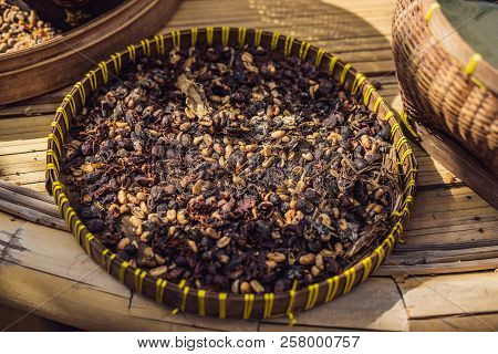 Kopi Luwak Or Civet Coffee, Coffee Beans Excreted By The Civet