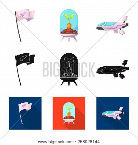 Vector Illustration Of Mars And Space Symbol. Set Of Mars And Planet Stock Vector Illustration.