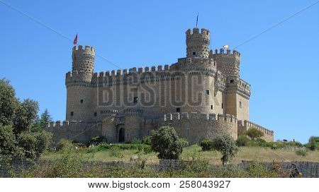 Castle Manzanares El Real In Madrid, Spain
