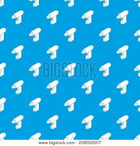 Manual Welding Torch Pattern Seamless Blue Repeat For Any Use