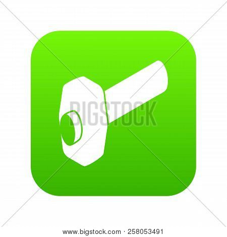 Sledgehammer Icon Green Isolated On White Background