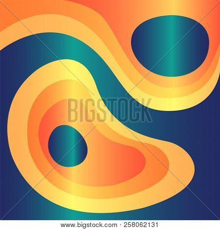Vector Abstract Background With Smooth Shapes And Gradient