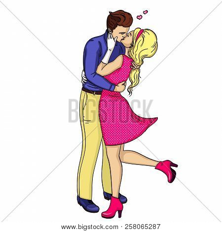 Feeling Of Love. The Guy With The Girl Passionately Kisses. Object On A White Background Raster Of P