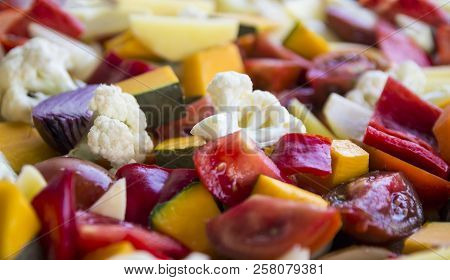 Sliced Vegetables Autumn Different Colors Orange Juicy