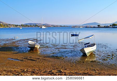 Old Fishing Boats At The Beach Of Nea Artaki Euboea Greece