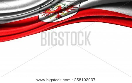 Grunge Colorful Flag Of Tyrol Tirol With Copyspace For Your Text Or Images, Isolated On White Backgr