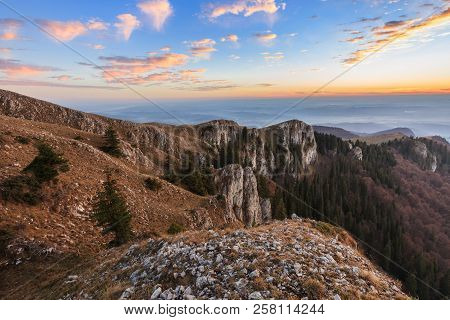 Sunset In The Buila Vanturarita Mountains, Romania