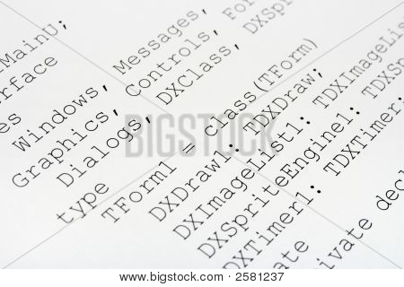 Printed Computer Code