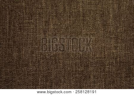 Gray Linen Textile Seamless Natural Background. Fabric With Smooth Surface And Matte Gloss. Cloth Sm