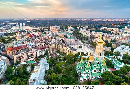 Aerial View Of Saint Sophia Cathedral In Kiev, Ukraine