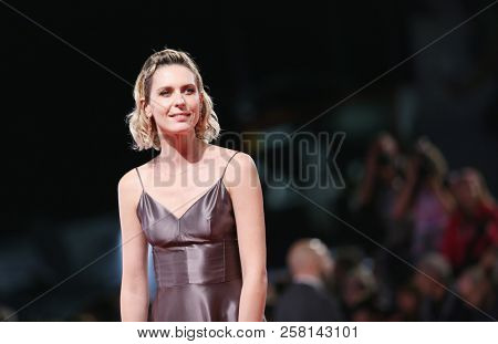 Elena Radonicich walks the red carpet ahead of the 'Una Storia Senza Nome' screening during the 75th Venice Film Festival at Sala Grande on September 7, 2018 in Venice, Italy. 
