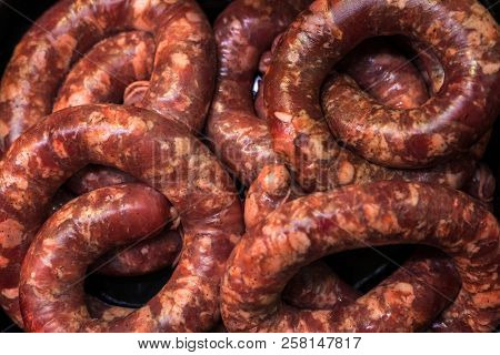 Many Different Sausages On The Whole Frame