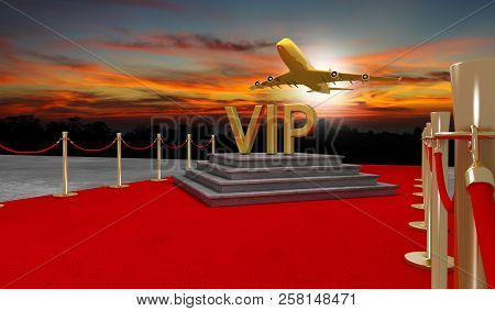 Red carpet Private jet with a Luxury vip