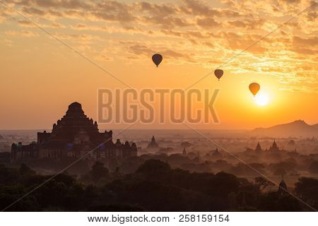 Dhammayangyi Temple The Largest Pagoda In Bagan The First Empire Of Myanmar During The Sunrise.