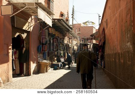 Street In Old Marrakesh Medina - Morocco