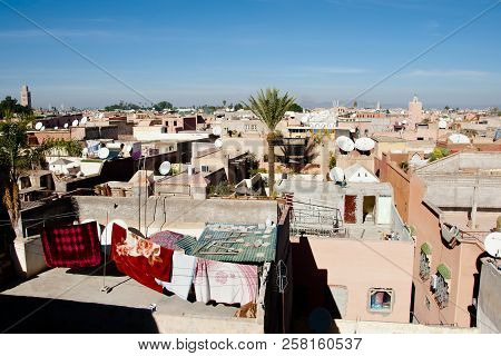 Lookout On Old Marrakesh Medina - Morocco