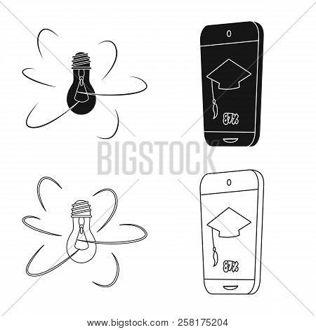 Vector Design Of Education And Learning Symbol. Set Of Education And School Vector Icon For Stock.