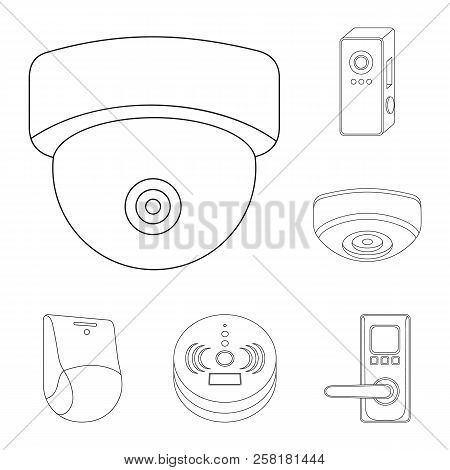 Vector Illustration Of Cctv And Camera Icon. Set Of Cctv And System Vector Icon For Stock.