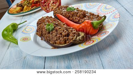 Moroccan Lentil Stuffed Eggplant