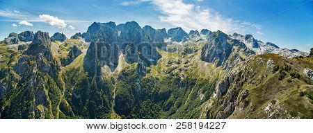 Panorama Of Mountains In National Park Prokletije In Montenegro