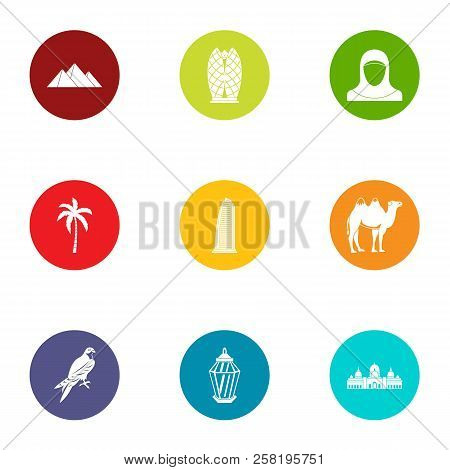 Beachhead Icons Set. Flat Set Of 9 Beachhead Vector Icons For Web Isolated On White Background