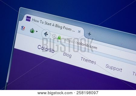 Ryazan, Russia - September 09, 2018: Homepage Of Color Lib Website On The Display Of Pc, Url - Color