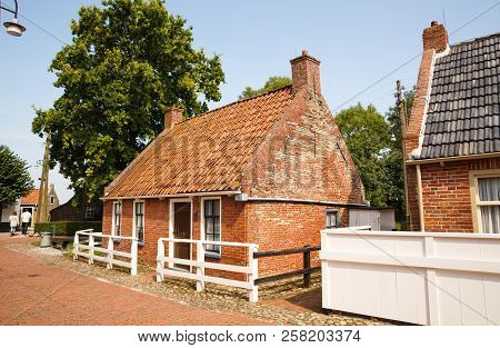 Enkhuizen, Netherlands - August 19, 2015 - The Houses In The Traditional Fisherman Village Open-air 