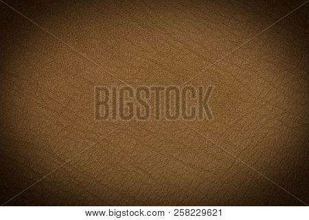 Light Brown Leather Texture Surface. Close-up Of Natural Grain Cow Leather Light Brown Leather Textu