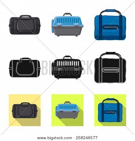 Vector Design Of Suitcase And Baggage Logo. Collection Of Suitcase And Journey Stock Vector Illustra