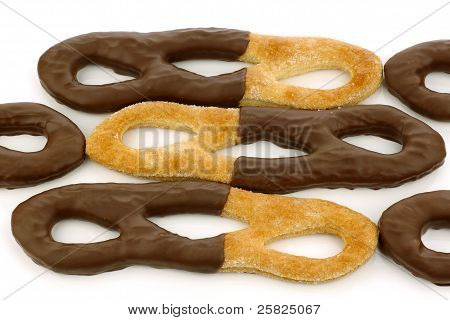hagyományos cukor és a csokoládé bevont holland cookie-kat, az úgynevezett 