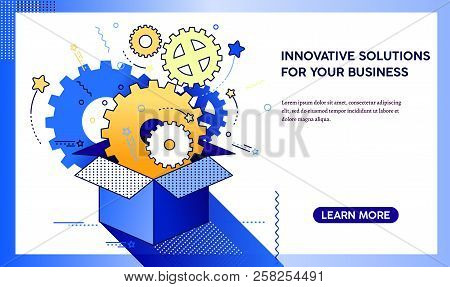 Outside The Box Innovation Concept Gorisontal Banner