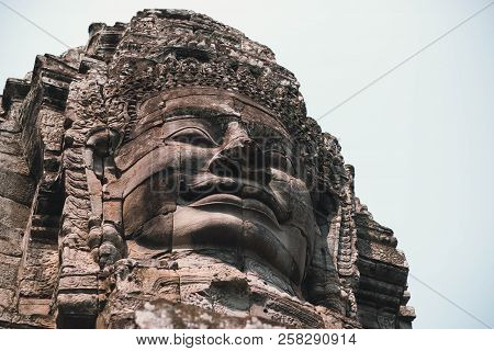 The Bayon Is A Well-known And Richly Decorated Khmer Temple At Angkor In Cambodia