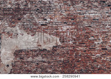 Old Red And White Brick Wall Urban Texture