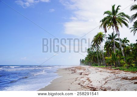 Seascape of the Caribbean Coast in Colombia, South America