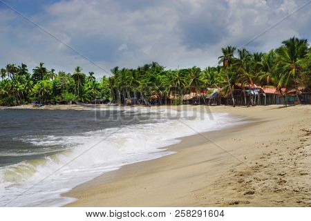 Seascape of the Caribbean Coast in Colombia, South America