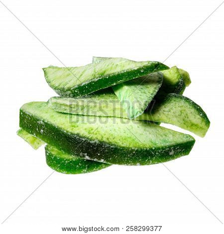 Dried Pummelo Slices Isolated On A White Background.