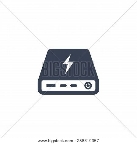 Power Bank Icon Isolated On White, Eps 10 File, Easy To Edit