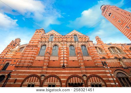 London, Uk - May 13 2018: Westminster Cathedral Or The Metropolitan Cathedral Of The Precious Blood