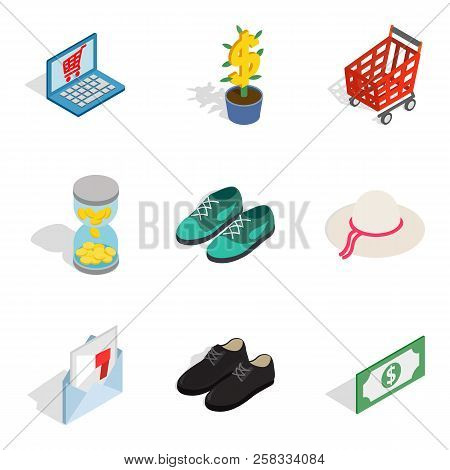 Femme Fatale Icons Set. Isometric Set Of 9 Femme Fatale Icons For Web Isolated On White Background